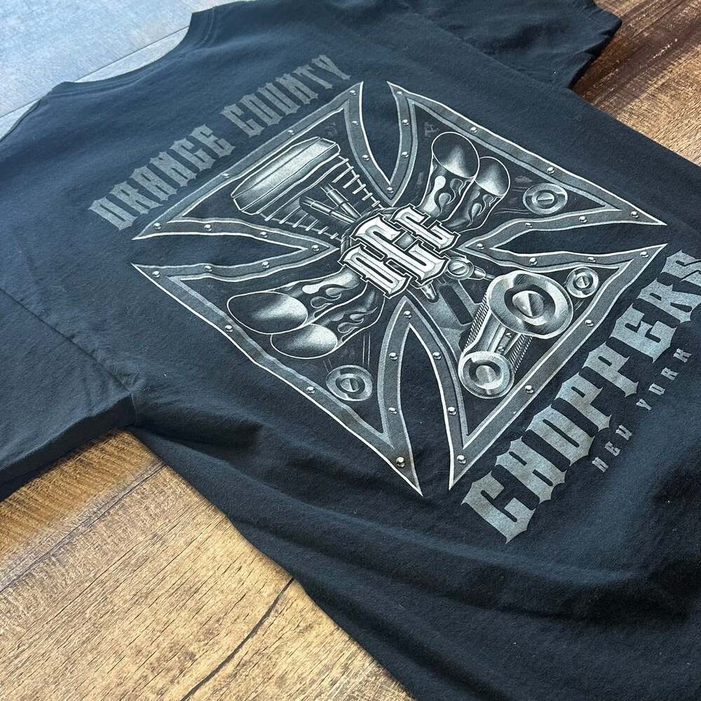 Vintage West Coast Choppers Skull and Crossbones T-shirt Black